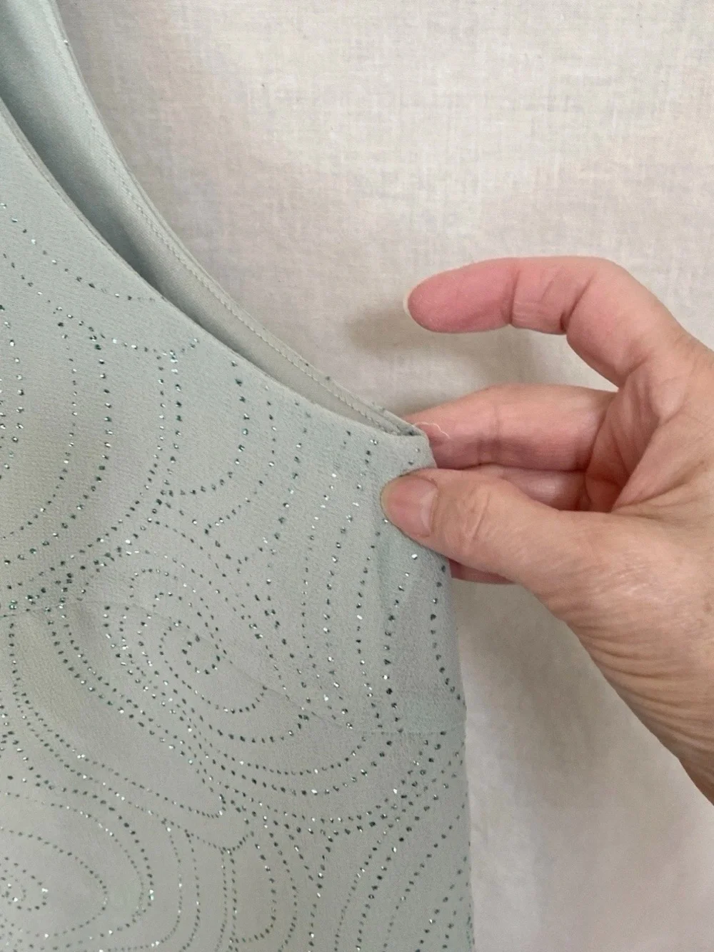 Dana Kay 24W Green Glitter Swirl Tank Top Plus Size - Picture 7 of 10